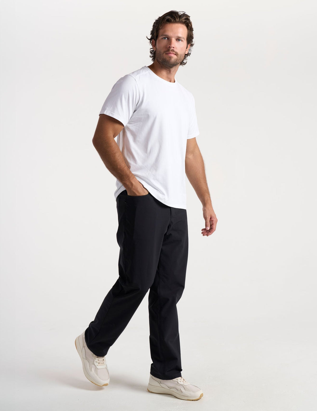 5-Pocket Tech Pants - Black - Relaxed Fit (Buzzed Gravity)